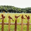 Discount OBOSOE 5 stk Rust Bird Detaljer – Metal Havedekoration, Udendørs Ornamenter & Stor Havekunst | Perfekt gave Havedekorationer