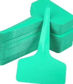 New OBOSOE 100 stk vandtætte plastplanteetiketter - T-formede, tykke sorte etiketter til have og planteskole Krukker & Plantebeholdere