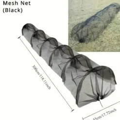 Drivhus^OBOSOE alsidig foldbar havetunnel med PVC-ramme og net – beskyttelse af grøntsager og frugt, hønsehegn og skyggenet