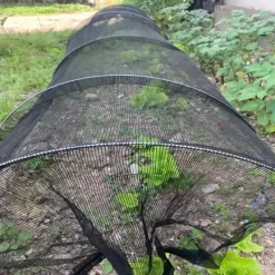 Drivhus^OBOSOE alsidig foldbar havetunnel med PVC-ramme og net – beskyttelse af grøntsager og frugt, hønsehegn og skyggenet