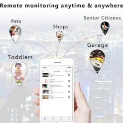 Best OBOSOE batteridrevet HD-sikkerhedskamera - Nattesyn og bevægelsesdetektering | Bærbar babyalarm til bil, hjem og kontor | WiFi-version Sikkerhedsmonitorer & Videokameraer