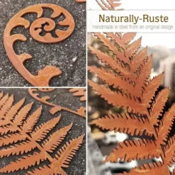 OBOSOE dekorative metalhavestøtter - Bregneplantestøtte metalblomster til udendørs havedekoration Havedekorationer