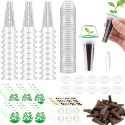 Kit Til Plante- & Urtedyrkning^OBOSOE 161-delt hydroponisk dyrkningssæt - komplet plantedyrkningssystem med frøkapsler (vandbaseret dyrkning)
