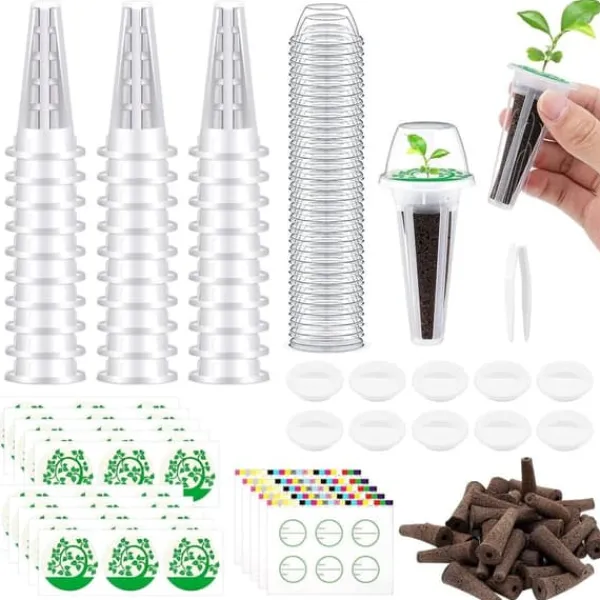 Kit Til Plante- & Urtedyrkning^OBOSOE 161-delt hydroponisk dyrkningssæt - komplet plantedyrkningssystem med frøkapsler (vandbaseret dyrkning)