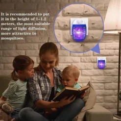 Insektmiddel & Dyreafvisende Middel^OBOSOE Electric Mosquito Killer/Insect Killer 2-pack – Indendørs og udendørs myggefanger, fluedræber med stik