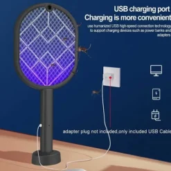 Clearance OBOSOE elektrisk myggeketcher, fluesmækker ketcher genopladelig bug zapper ketcher myggefælde lys genopladelig myggefælde lys Fluesmækkere