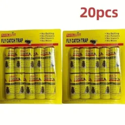 Fluesmækkere^OBOSOE Fluefælde fluefanger fluepapirrulle 20-pak