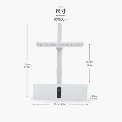 OBOSOE Hydroponisk Dyrkningssystem – Indendørs have med LED Grow Light & 16H Smart Timer Kit Til Plante- & Urtedyrkning