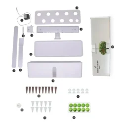 OBOSOE Hydroponisk Dyrkningssystem – Indendørs have med LED Grow Light & 16H Smart Timer Kit Til Plante- & Urtedyrkning