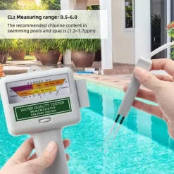 Hot OBOSOE klormåler pH-måler bærbar 2 i 1 tester til klorrester hurtig test for poolhospitalsspildevand Pool- & Spatilbehør
