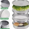 Kit Til Plante- & Urtedyrkning^OBOSOE 3-lags rustfrit stål Grokit - Stabelbare kimbakker til dyrkning af friske økologiske spirer såsom lucerne, radise, broccolispirer, hvedegræs