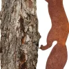 Havedekorationer^OBOSOE Metal Egern 30 cm – Rusty Iron Art til havedekoration og terrasseindretning