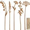 Havedekorationer^OBOSOE metalblomster til udendørs brug – dekorative havepinde og blomsterbeddekoration