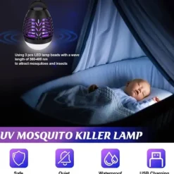 Insektmiddel & Dyreafvisende Middel^OBOSOE Mosquito Killer Outdoor 5W – Myggelampe med LED og IP66 beskyttelse, effektiv mod insekter