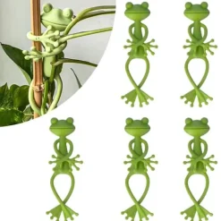 Krukker & Plantebeholdere^OBOSOE 5-Pack Frog Plant Support, Sød Frø Plantestativ Potteholder til indendørs og udendørs dekoration