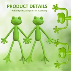 Krukker & Plantebeholdere^OBOSOE 5-Pack Frog Plant Support, Sød Frø Plantestativ Potteholder til indendørs og udendørs dekoration