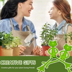 Krukker & Plantebeholdere^OBOSOE 5-Pack Frog Plant Support, Sød Frø Plantestativ Potteholder til indendørs og udendørs dekoration