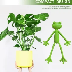 Krukker & Plantebeholdere^OBOSOE 5-Pack Frog Plant Support, Sød Frø Plantestativ Potteholder til indendørs og udendørs dekoration