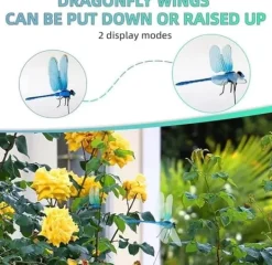 New OBOSOE 52-pak havedekoration – 3D PVC sommerfugle på pinde og guldsmede med clips, til udendørs blomster- og altandekoration Havedekorationer