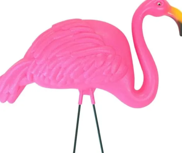 Havedekorationer^OBOSOE 2-pak lyserøde flamingo havepynt – 60 cm plastikstatuer til udendørs dekoration