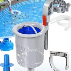 Best OBOSOE Poolskimmer til overjordisk pool – Vægmonteret overfladesi med aftagelig kurv, pooltilbehør Pool- & Spatilbehør