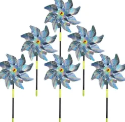 New OBOSOE Reflective Scarecrow Windmill – 6-pak fugleafvisende middel til have og frugtplantage Vinddekoration