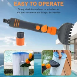 Pool- & Spatilbehør^OBOSOE Rengøringsbørste til poolfilter – Rengøringsbørste til pool- og spafilterpatroner