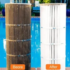 Pool- & Spatilbehør^OBOSOE Rengøringsbørste til poolfilter – Rengøringsbørste til pool- og spafilterpatroner