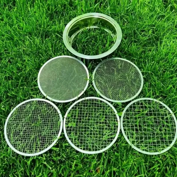 Discount OBOSOE sigte i rustfrit stål – sigtesæt med 5 udskiftelige sigter (1 mm, 3 mm, 6 mm, 9 mm, 12 mm) – havesigte til jord, sand, sten, filtrering Jord & Sand