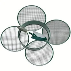 Hot OBOSOE sigtesæt i rustfrit stål med 4 udskiftelige sigter og skovl - fintsavet havesigte til sand, sten, jord og kompost Haveværktøj