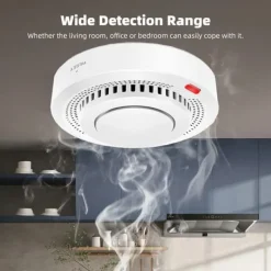 Røg- & Kulmonoxiddetektorer^OBOSOE Smart WiFi røgdetektor – trådløs røgalarm med app-meddelelse (batteri medfølger ikke)