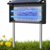 Discount OBOSOE Solar Light Myggedræber Udendørs & Indendørs - Vandtæt 45×25×18cm, 4500V til Altan/Camping Insektmiddel & Dyreafvisende Middel