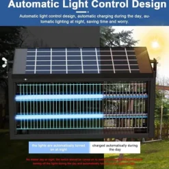 Discount OBOSOE Solar Light Myggedræber Udendørs & Indendørs - Vandtæt 45×25×18cm, 4500V til Altan/Camping Insektmiddel & Dyreafvisende Middel
