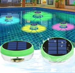 Outlet OBOSOE Solar Lights til Pool - 2-Pack RGB LED lys med automatisk farveskift, perfekt til fest og dekoration Pool- & Spatilbehør
