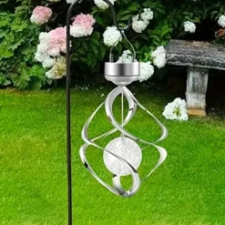 Vinddekoration^OBOSOE Solar Powered Wind Chime & Lantern - Auto Color Changing, Vejrbestandig LED Udendørs Dekoration Til Have, Halloween