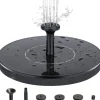 Springvand & Damme^OBOSOE Solar Springvand Vandfontæne 13 cm – Flydende Pumpe til Fuglebad, Dam & Pool