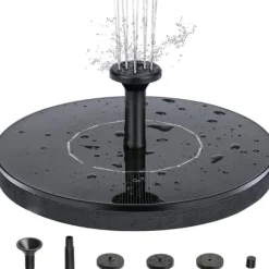 Springvand & Damme^OBOSOE Solar Springvand Vandfontæne 13 cm – Flydende Pumpe til Fuglebad, Dam & Pool
