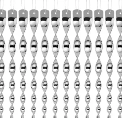 Vinddekoration^OBOSOE Spiral Reflekterende Fugleskræmsel 12-pak Sølv 30 cm