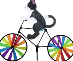Discount OBOSOE vindmølle med cykelkat – 3D havedekoration til udendørs brug Vinddekoration