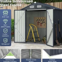Skure, Garager & Carports^Opbevarcmgsskur, 25×20×16 cm, Mørkegrå