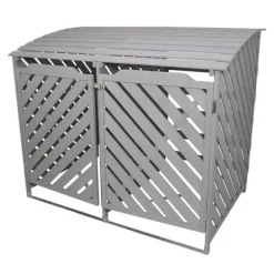 Skure, Garager & Carports^Opbevaring til To Skraldespande (Grå) | MonsterShop