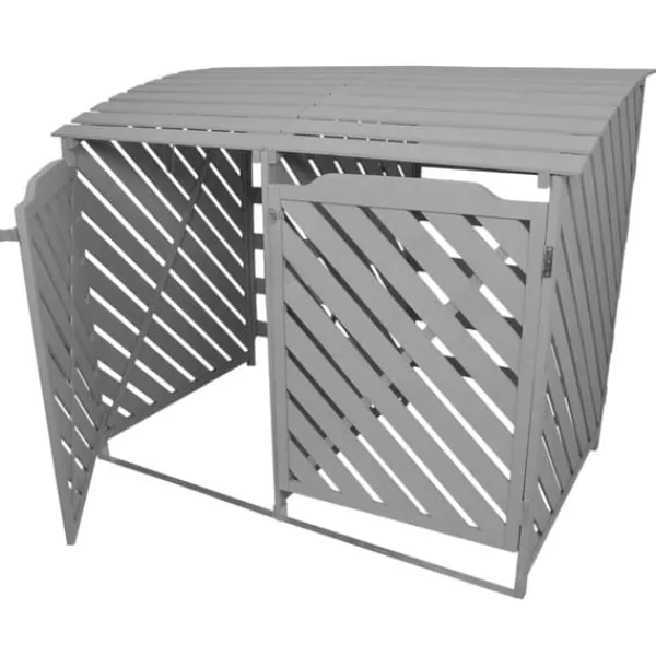 Skure, Garager & Carports^Opbevaring til To Skraldespande (Grå) | MonsterShop