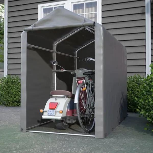 Best Opbevaringsrum 187x100x160 cm, cykelgarage, haveskur, lagerzelt, mørkegrå Skure, Garager & Carports