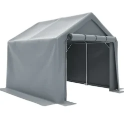 Skure, Garager & Carports^Opbevaringsrum 244x241x217cm, cykelgarage, haveskur, redskabsskur, lagerzelt, mørkegrå
