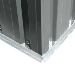 Best Opbevaringsskur i metal - Holdbart og vejrbestandigt | Størrelse: 204x132x186 cm | Farve: Grå Skure, Garager & Carports