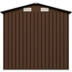 Skure, Garager & Carports^Opbevaringsskur til haven 204x132x186 cm stål brun - Haveskur - Haveskure - Home & Living