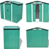 Outlet Opbevaringsskur til haven 204x132x186 cm metal grøn - Haveskur - Haveskure - Home & Living Skure, Garager & Carports