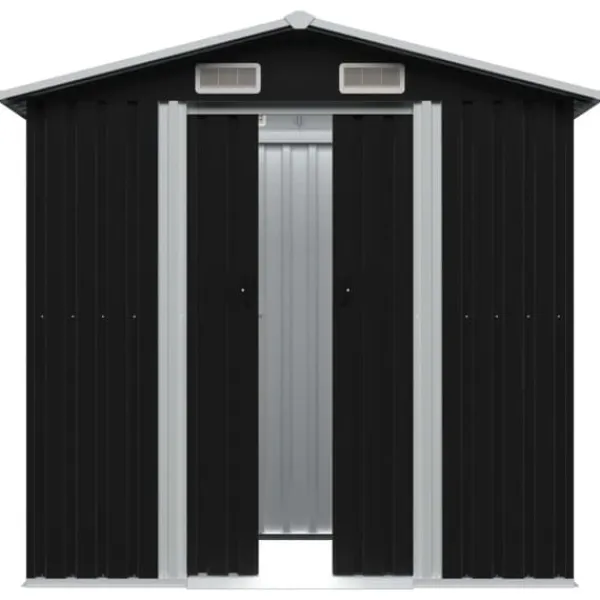 Sale Opbevaringsskur til haven 204x132x186 cm stål antracitgrå - Haveskur - Haveskure - Home & Living Skure, Garager & Carports