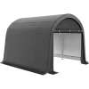 Skure, Garager & Carports^Opbevaringstelt 3×3 m, UV-beskyttelse, vandafvisende, stål/PE, grå, to rulleporte