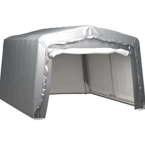 Skure, Garager & Carports^Opbevaringstelt 370x370 cm - Vandtæt og UV-resistent | Farve: Grå | Størrelse: 370x370 cm